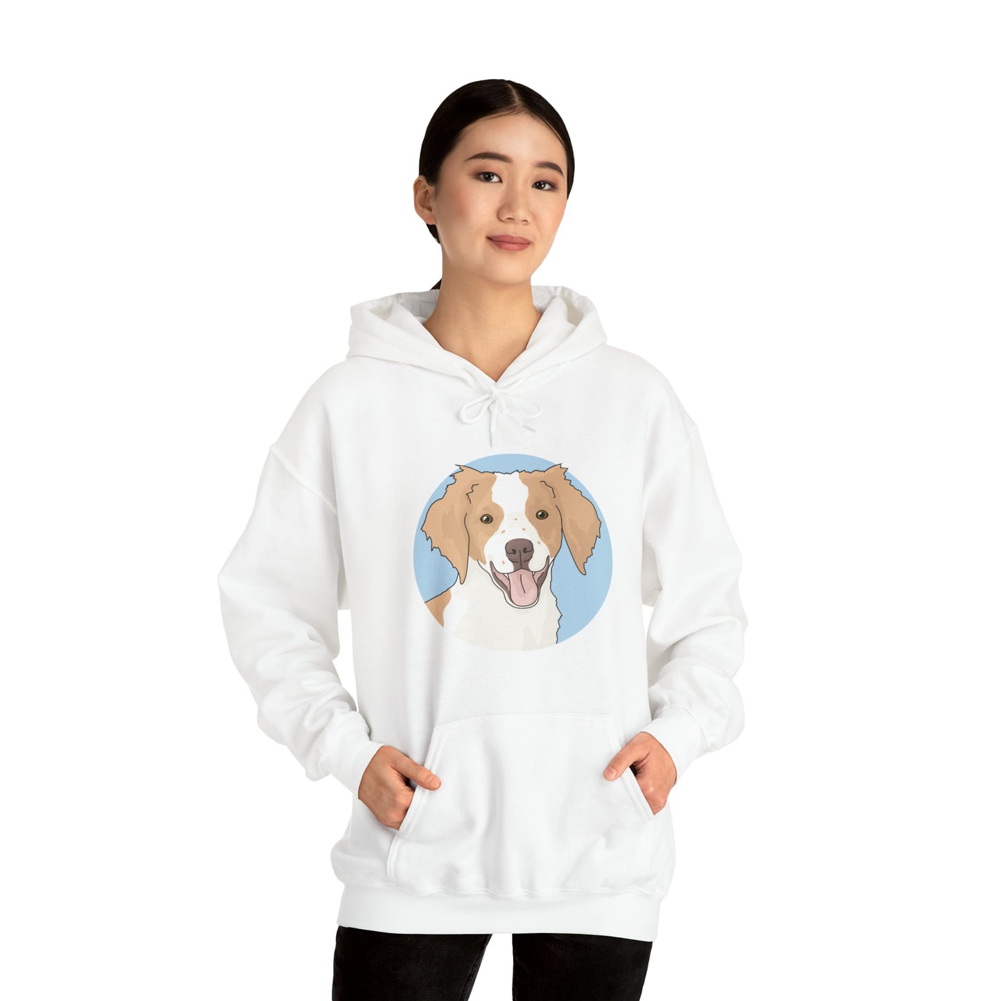 Brittany Spaniel | Hooded Sweatshirt - Detezi Designs-22510220201948170606