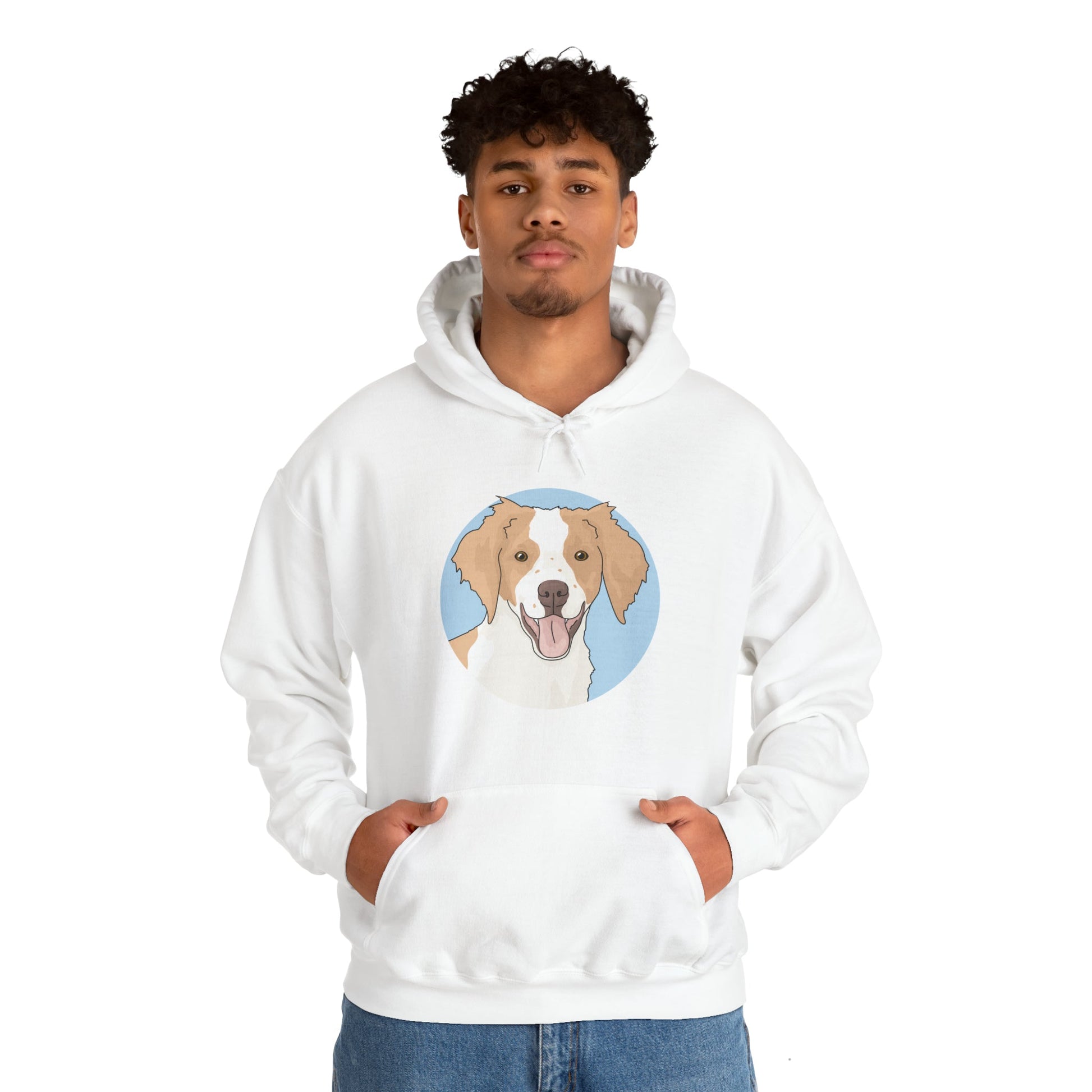 Brittany Spaniel | Hooded Sweatshirt - Detezi Designs-22510220201948170606