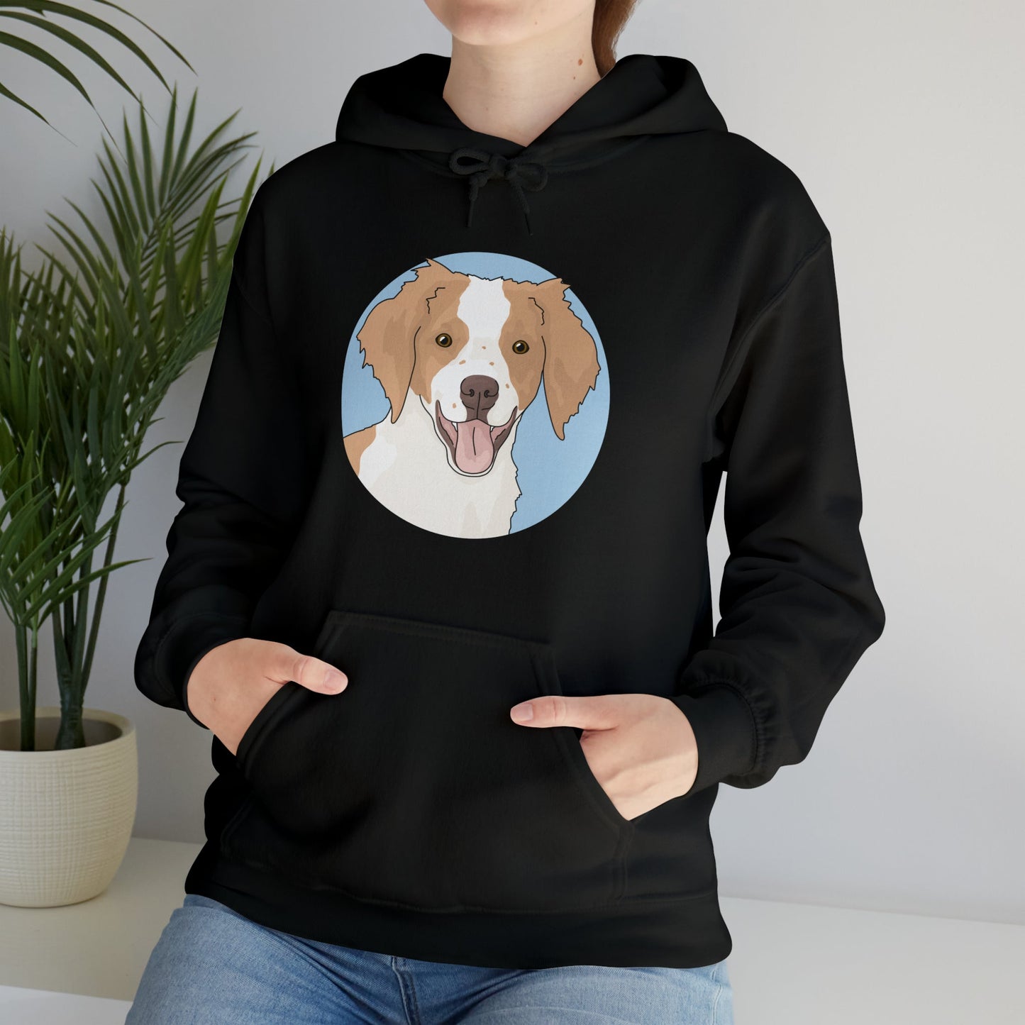 Brittany Spaniel | Hooded Sweatshirt - Detezi Designs-22510220201948170606