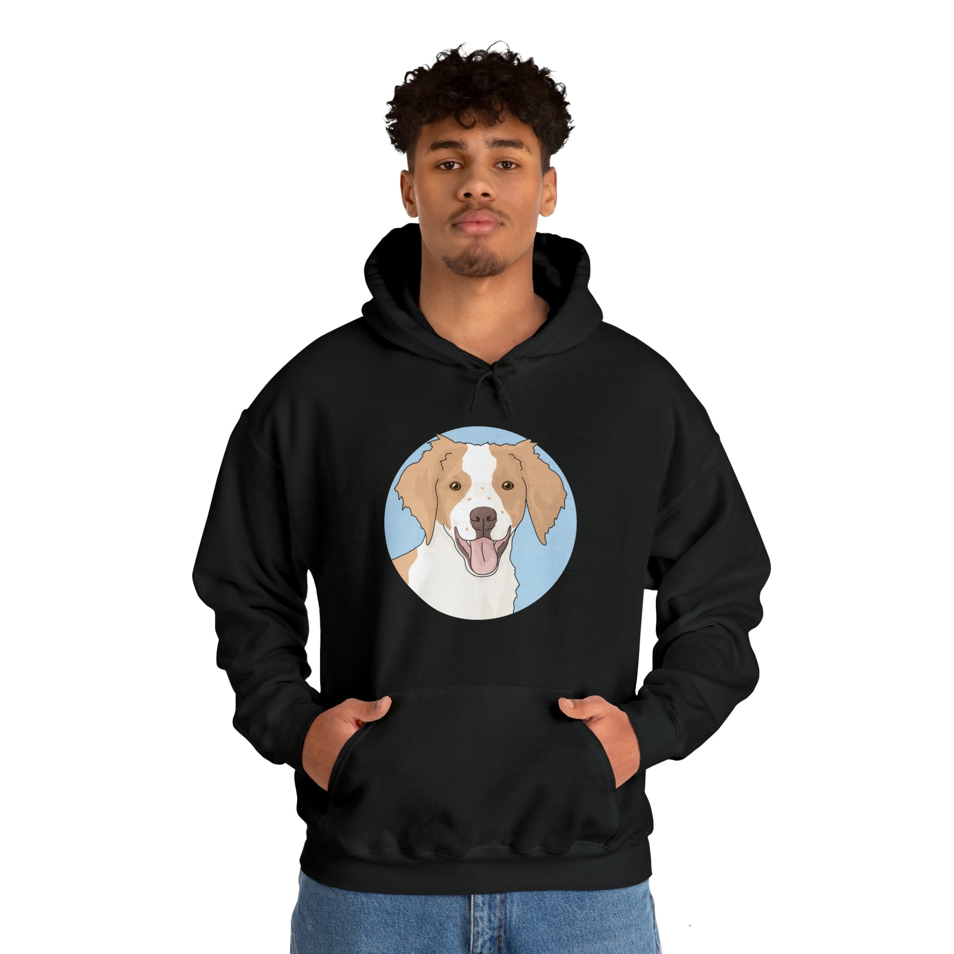 Brittany Spaniel | Hooded Sweatshirt - Detezi Designs-22510220201948170606