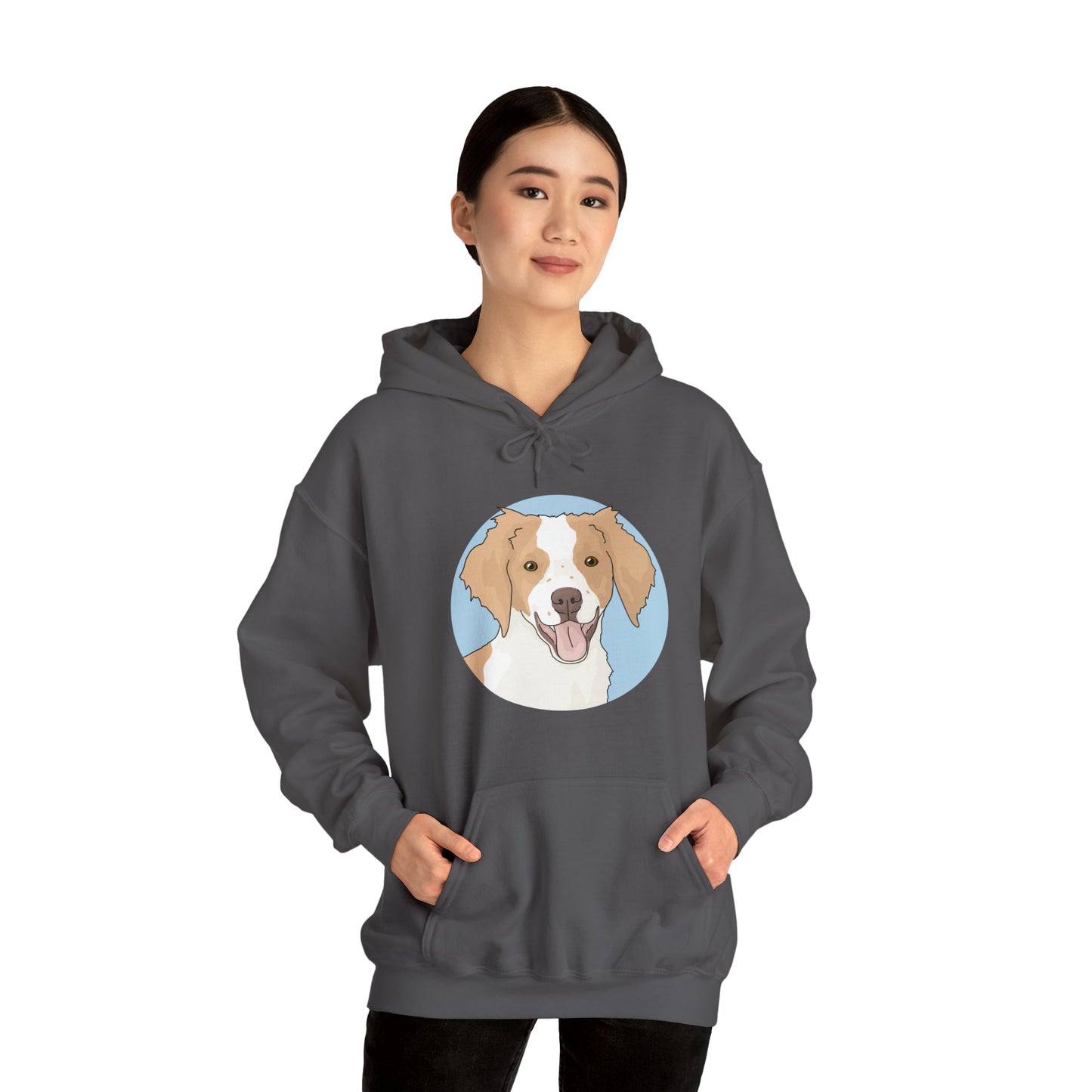 Brittany Spaniel | Hooded Sweatshirt - Detezi Designs-22510220201948170606