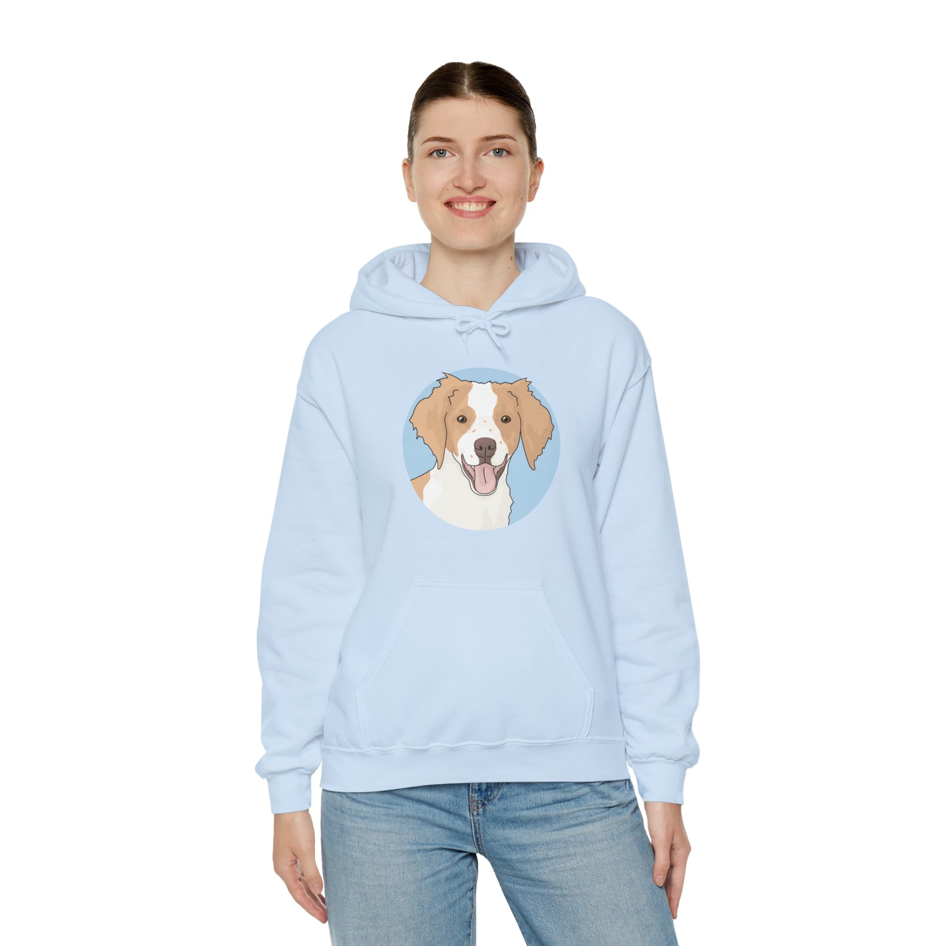 Brittany Spaniel | Hooded Sweatshirt - Detezi Designs-22510220201948170606