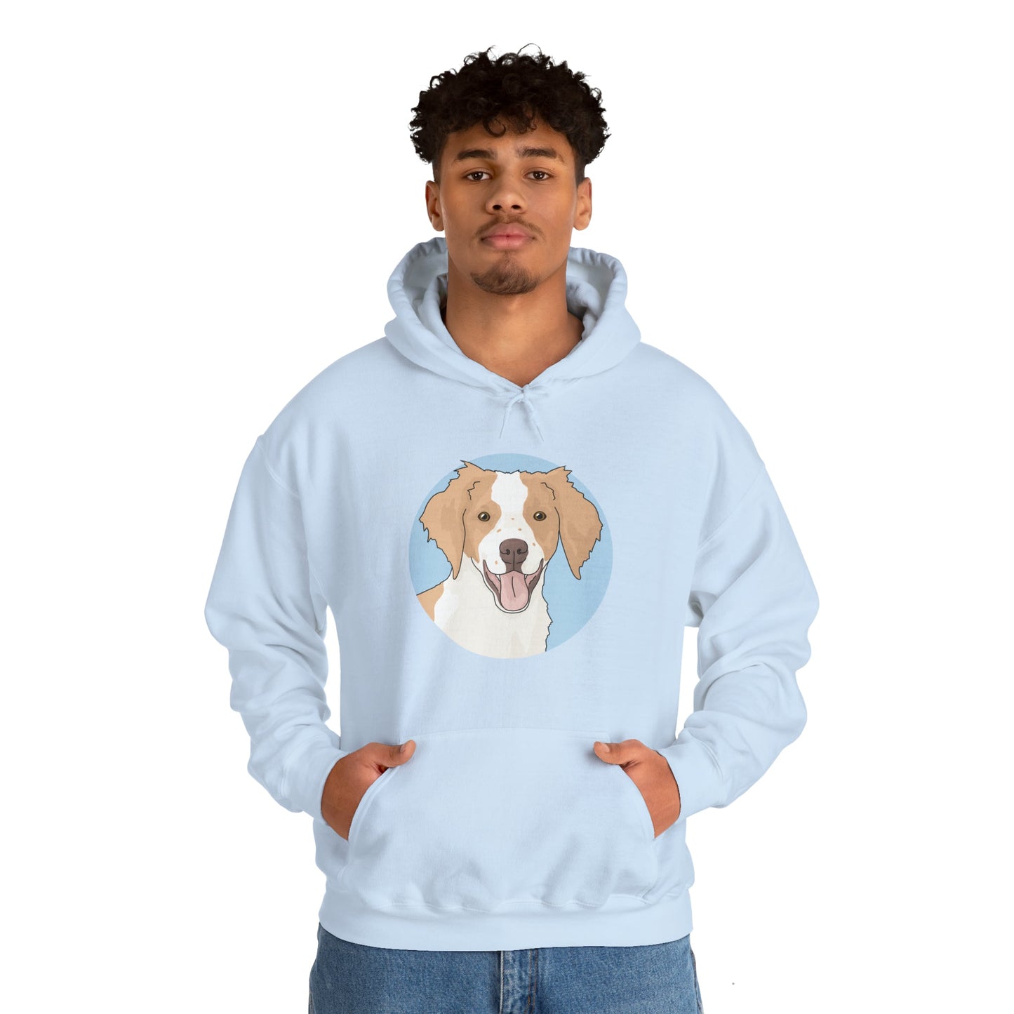 Brittany Spaniel | Hooded Sweatshirt - Detezi Designs-22510220201948170606