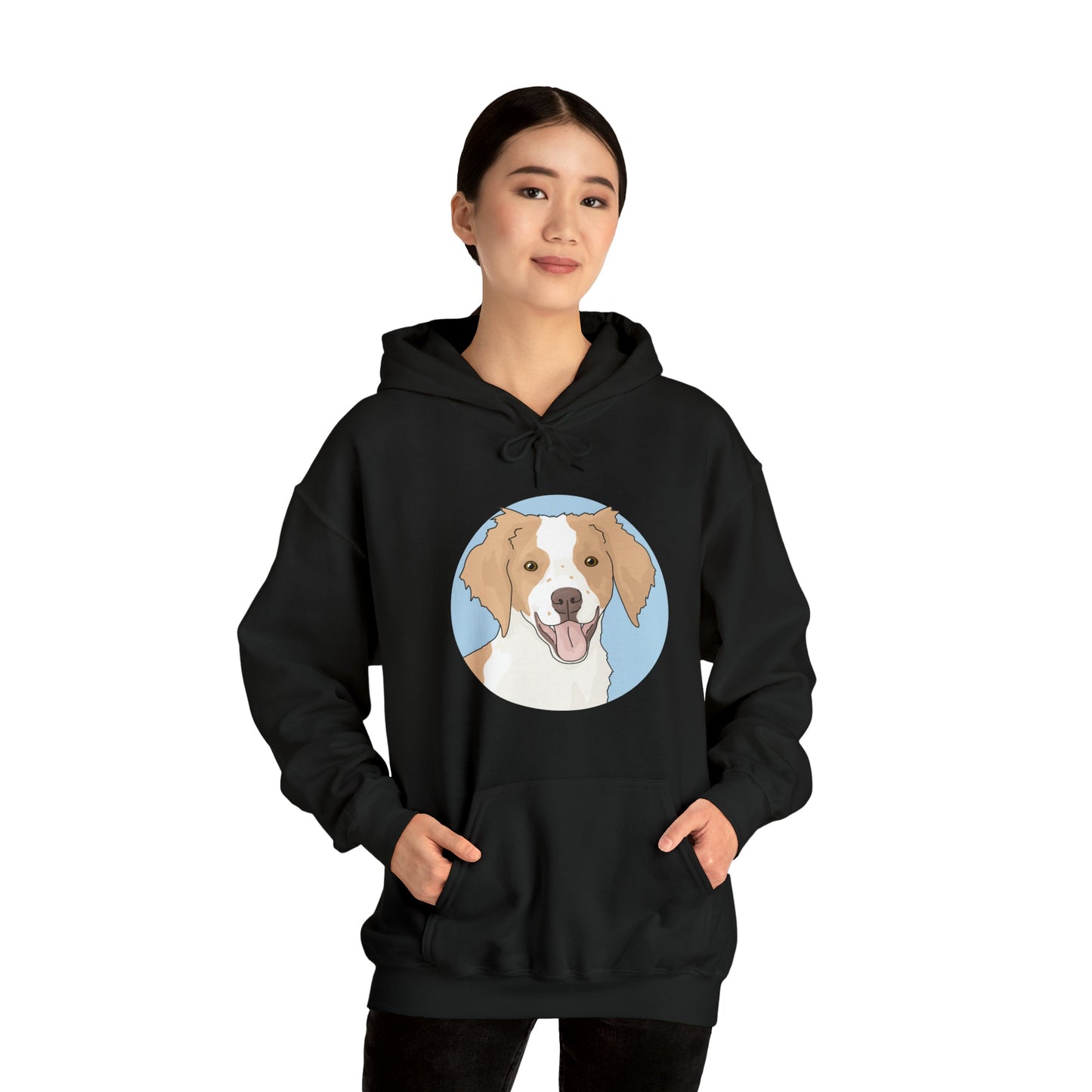 Brittany Spaniel | Hooded Sweatshirt - Detezi Designs-22510220201948170606