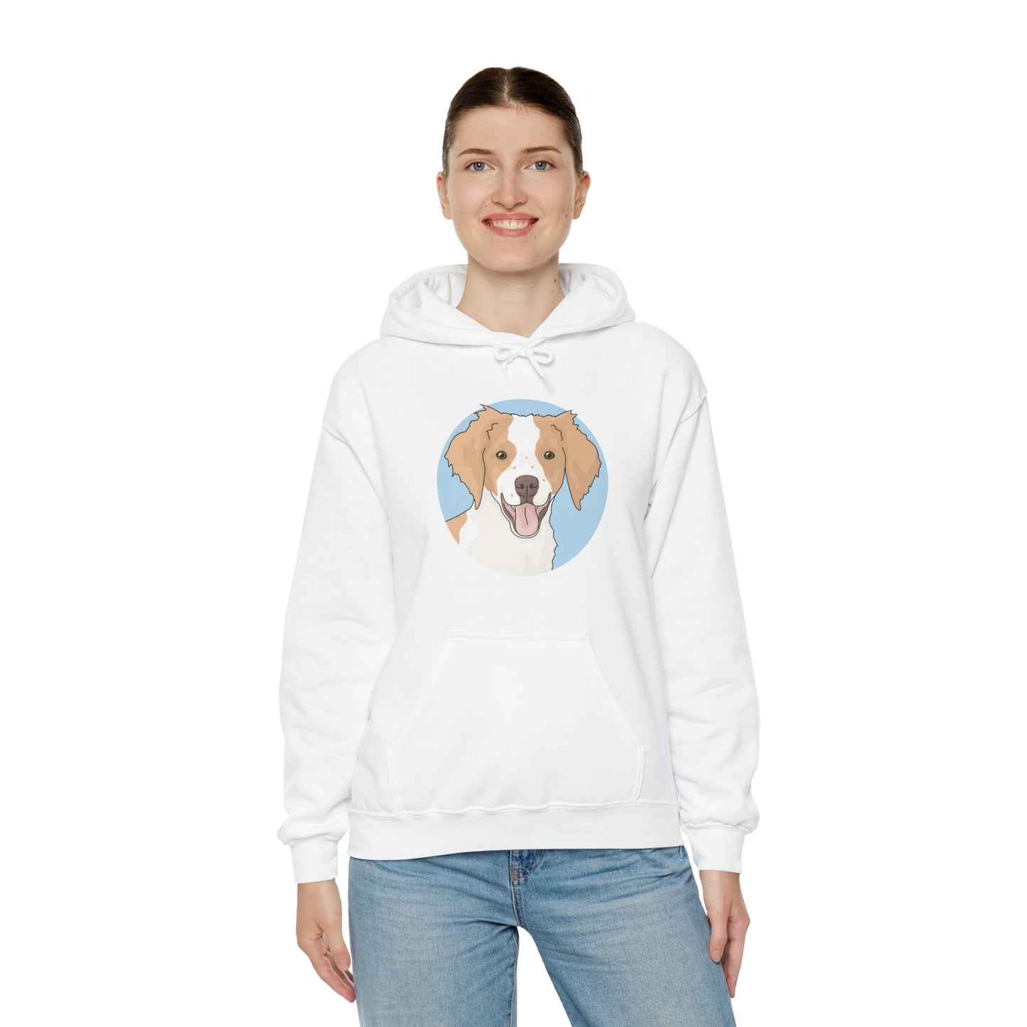 Brittany Spaniel | Hooded Sweatshirt - Detezi Designs-22510220201948170606