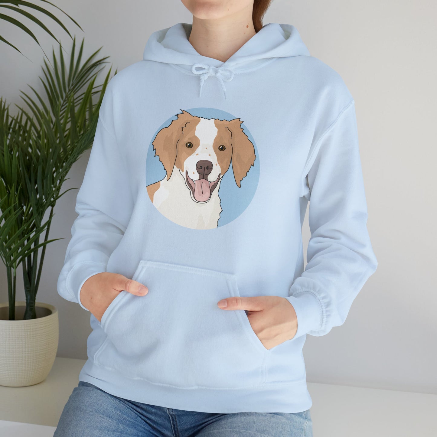 Brittany Spaniel | Hooded Sweatshirt - Detezi Designs-22510220201948170606