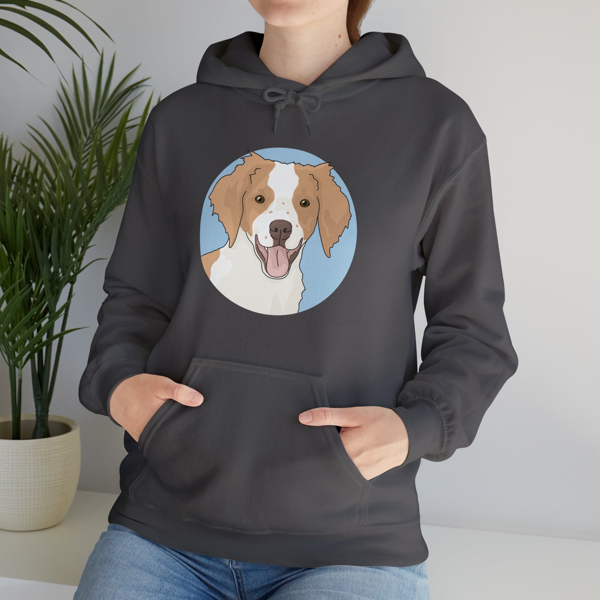 Brittany Spaniel | Hooded Sweatshirt - Detezi Designs-22510220201948170606