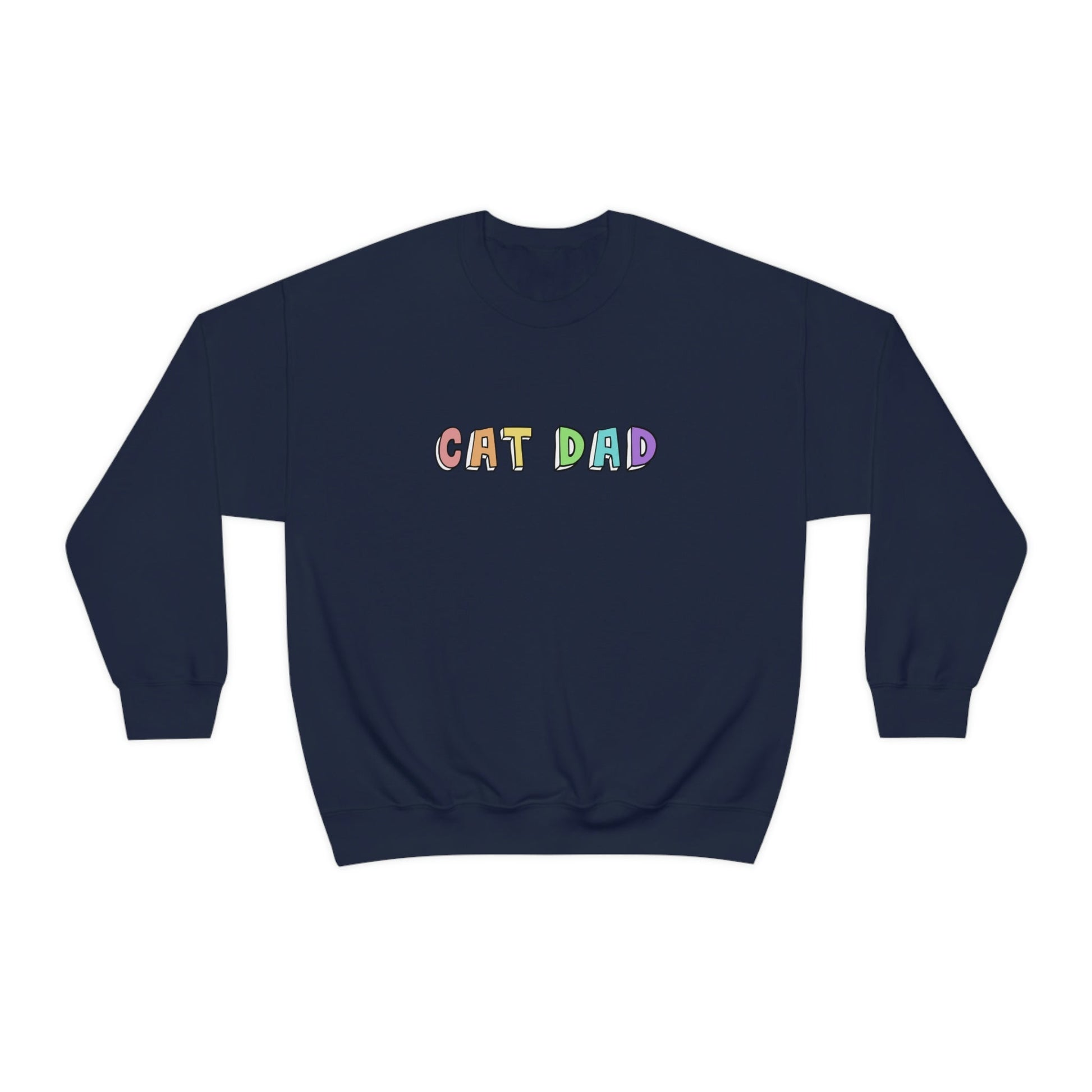 Cat Dad | Crewneck Sweatshirt - Detezi Designs-17538424318414793952