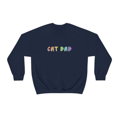 Cat Dad | Crewneck Sweatshirt - Detezi Designs-17538424318414793952