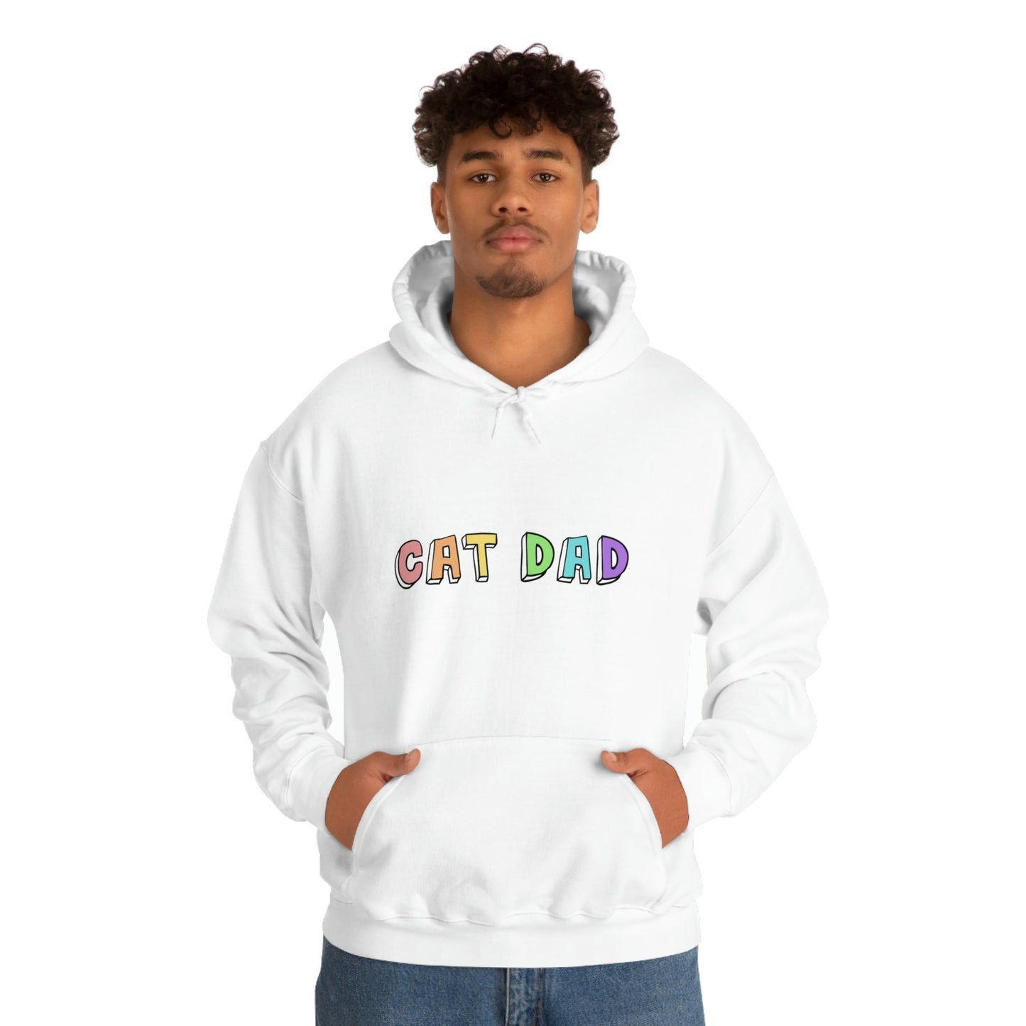 Cat Dad | Hooded Sweatshirt - Detezi Designs-11712624320433564643