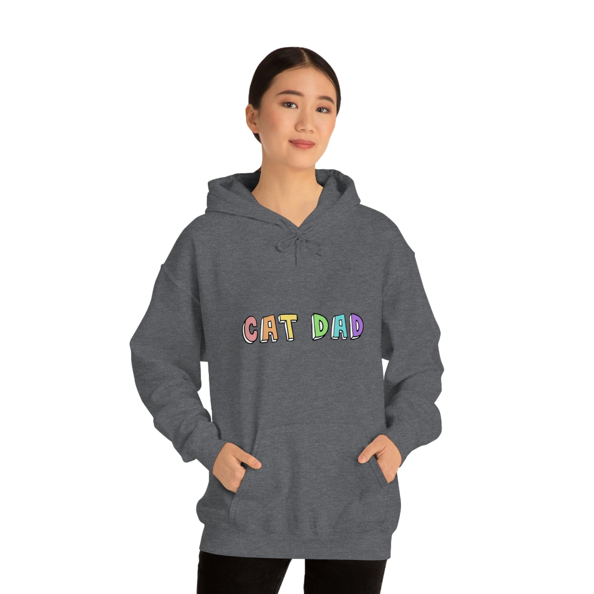 Cat Dad | Hooded Sweatshirt - Detezi Designs-14625796422078322205