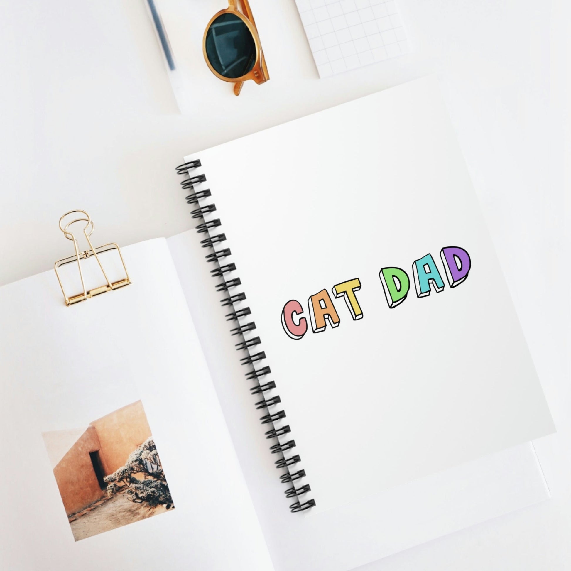 Cat Dad | Notebook - Detezi Designs-27808312088833744184