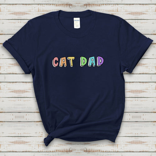 Cat Dad | Text Tees - Detezi Designs-32969936778476549659