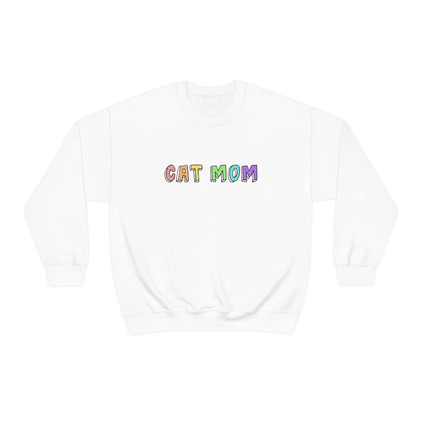 Cat Mom | Crewneck Sweatshirt - Detezi Designs-10417247793675318290