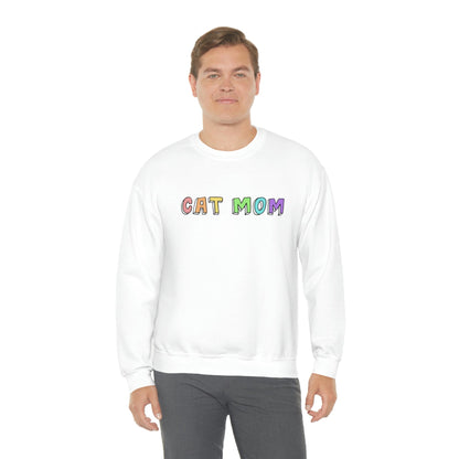 Cat Mom | Crewneck Sweatshirt - Detezi Designs-10417247793675318290