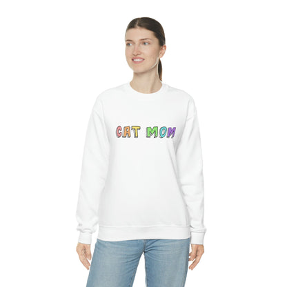 Cat Mom | Crewneck Sweatshirt - Detezi Designs-10417247793675318290