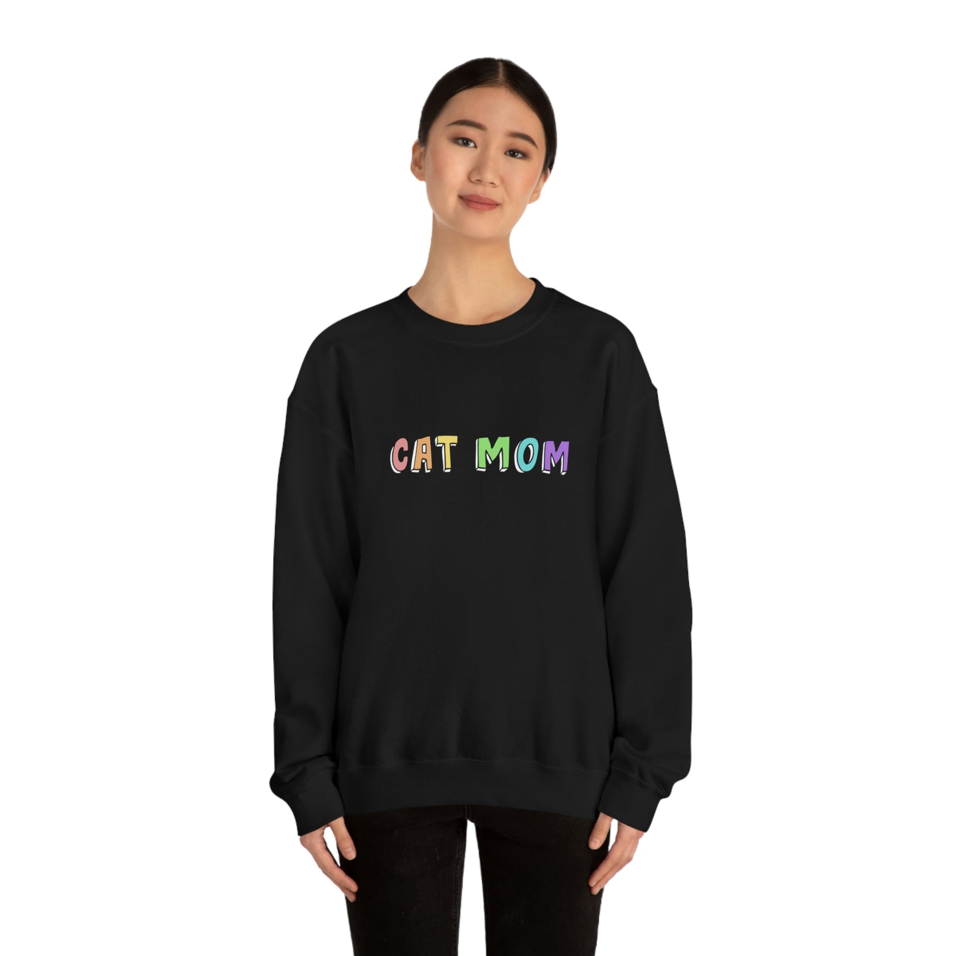 Cat Mom | Crewneck Sweatshirt - Detezi Designs-26829333666262310509