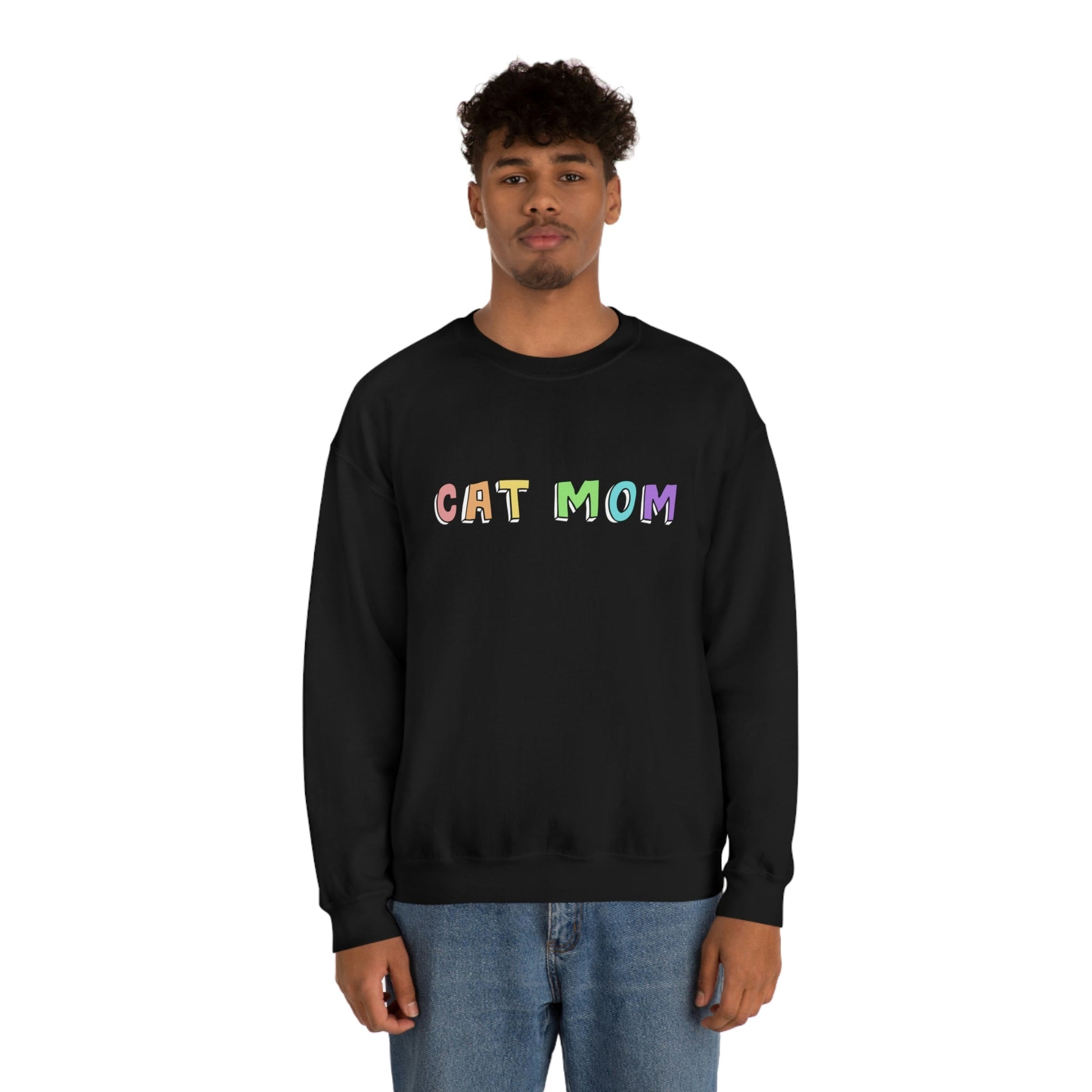 Cat Mom | Crewneck Sweatshirt - Detezi Designs-26829333666262310509