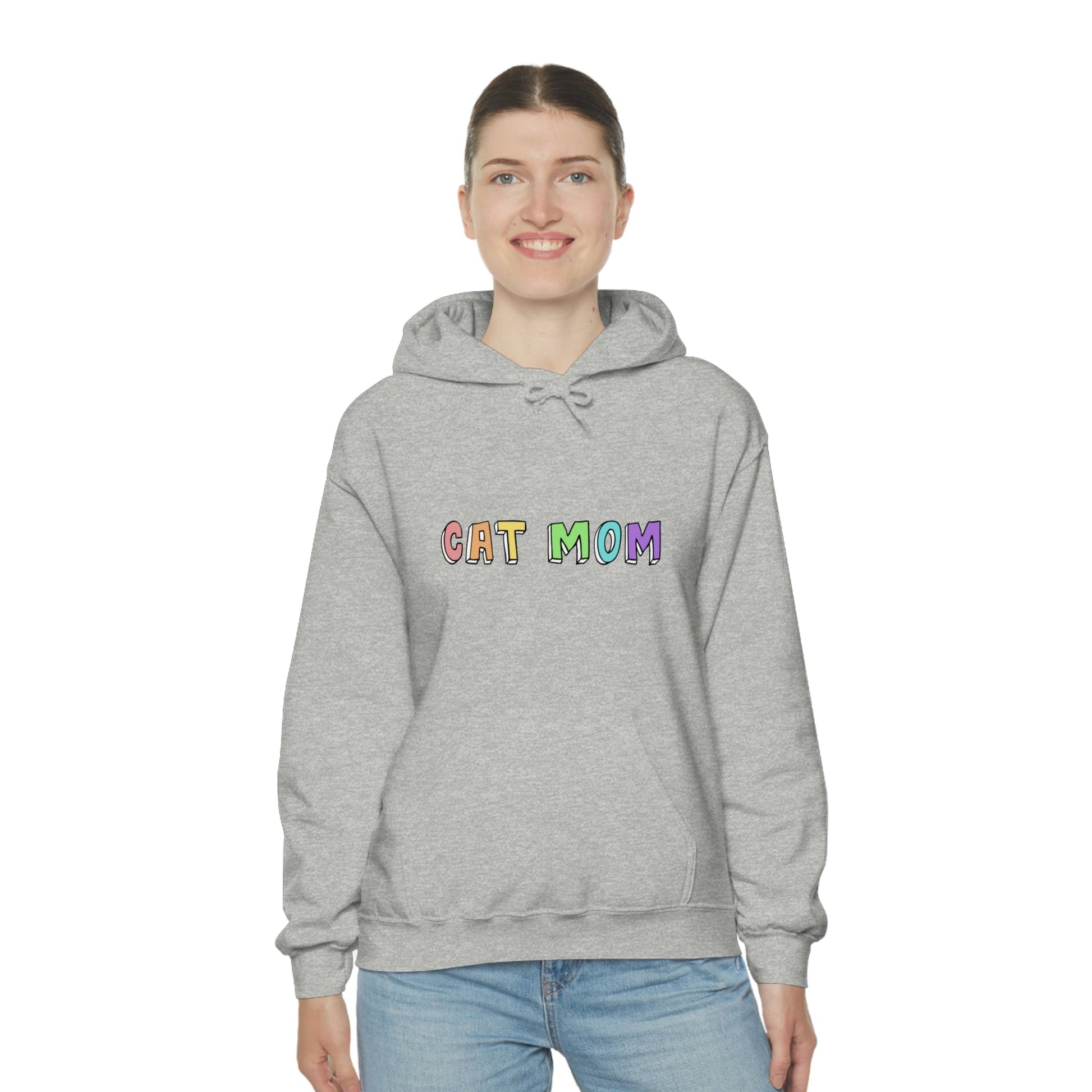 Cat Mom | Hooded Sweatshirt - Detezi Designs-20133355264126311308