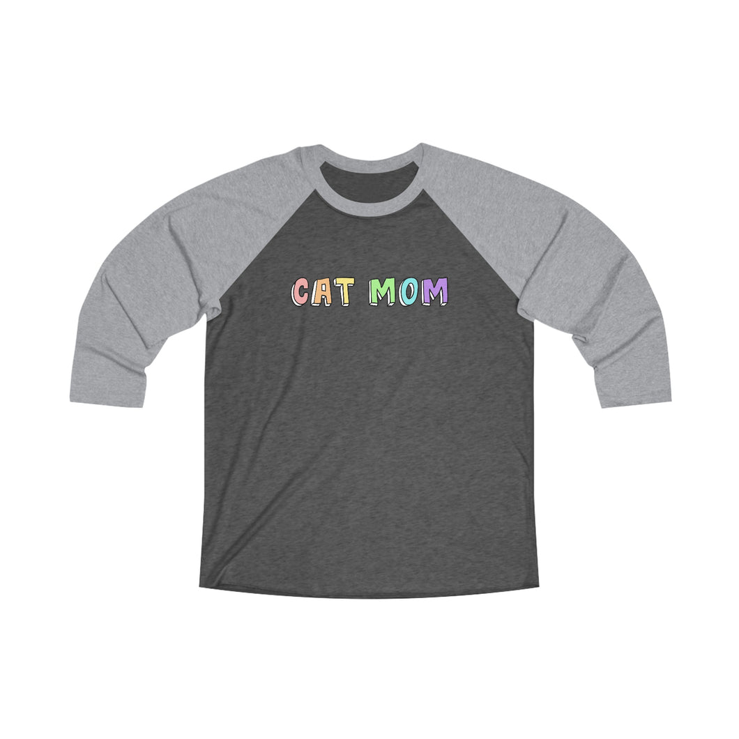 Cat Mom | Unisex 3\4 Sleeve Tee - Detezi Designs-13526629695399498272