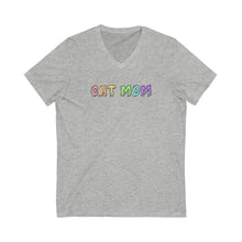Load image into Gallery viewer, Cat Mom | Unisex V-Neck Tee - Detezi Designs-28526492820792790005
