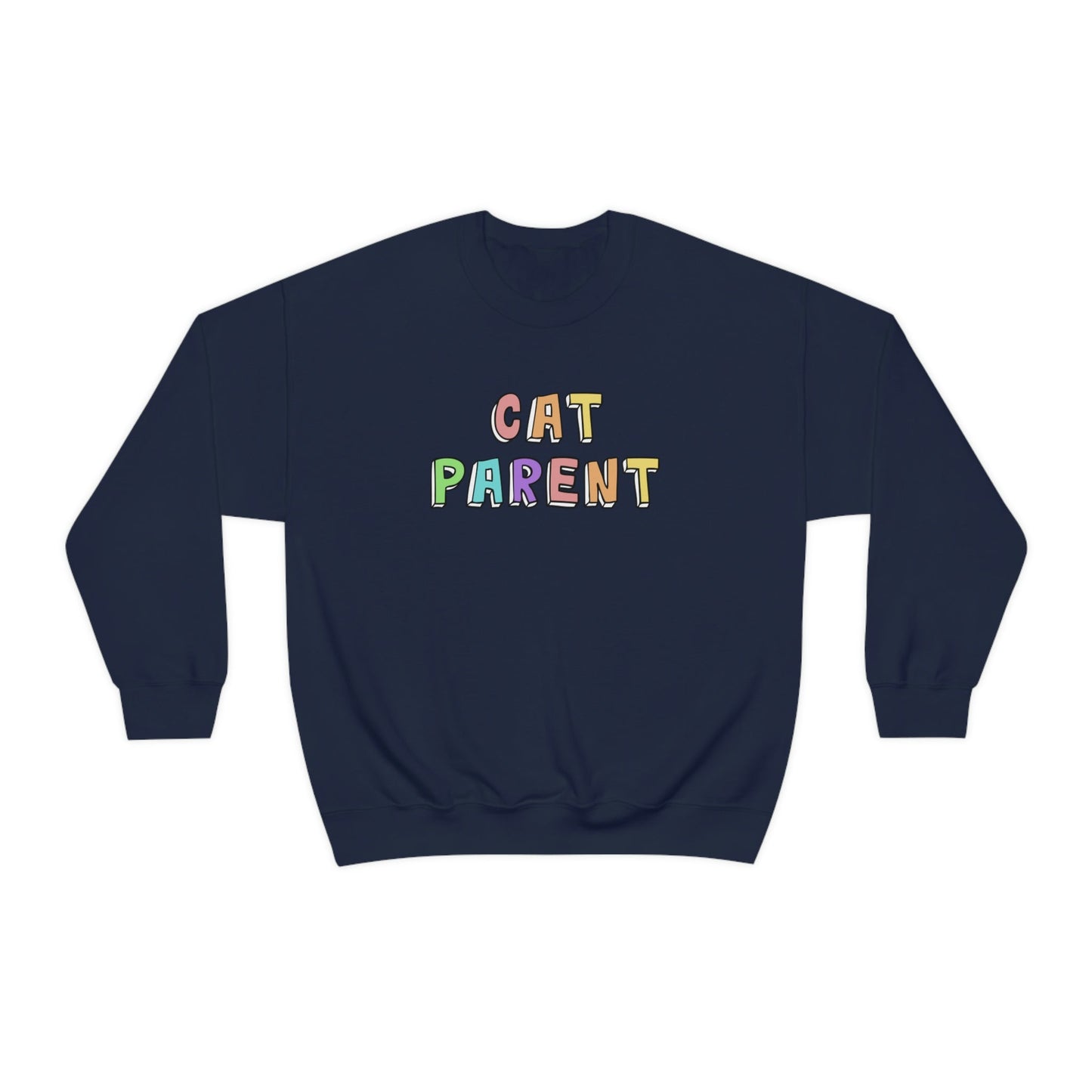 Cat Parent | Crewneck Sweatshirt - Detezi Designs-25976699475978278793