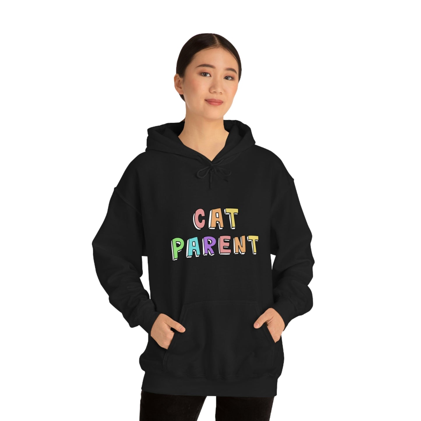 Cat Parent | Hooded Sweatshirt - Detezi Designs-10071847233907744998