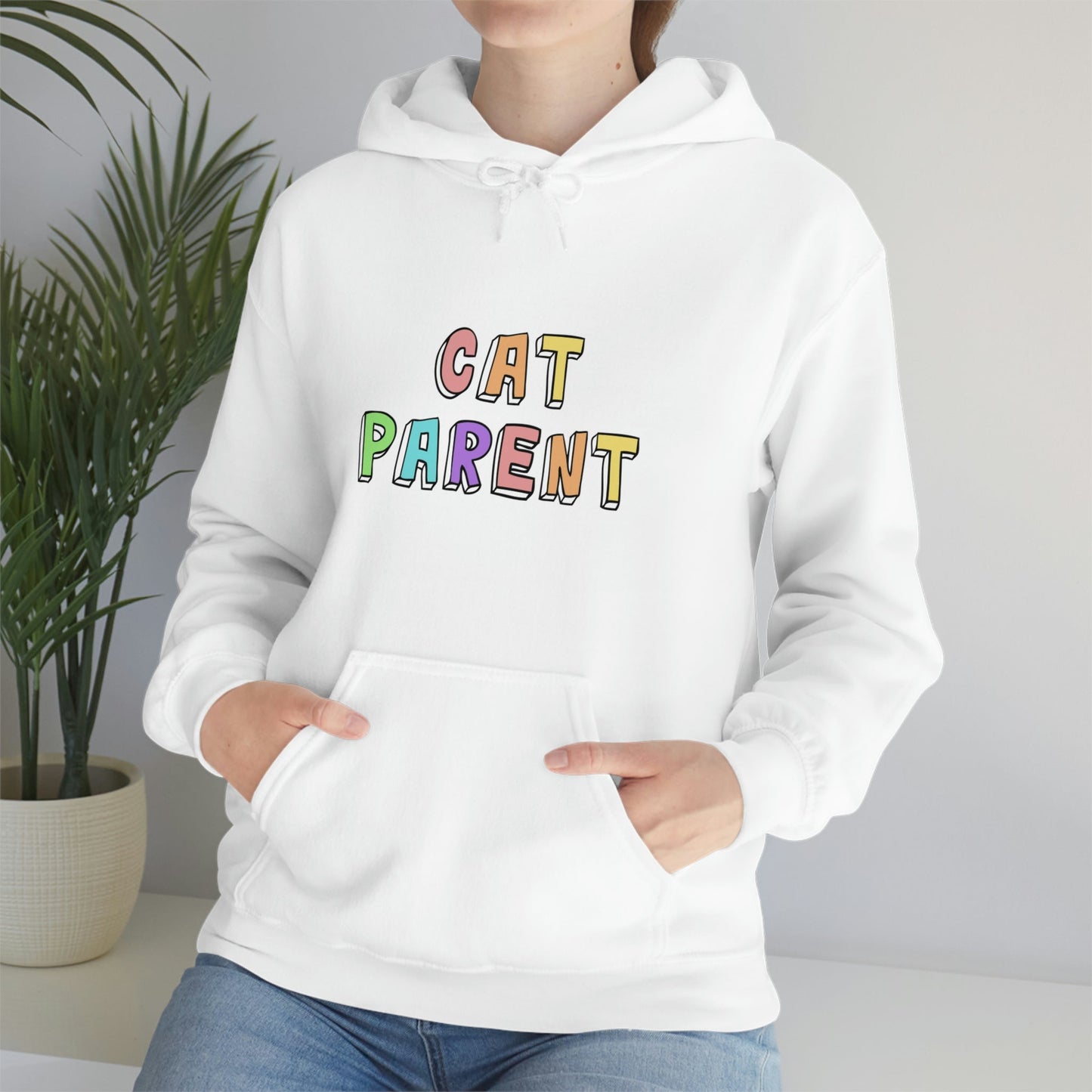 Cat Parent | Hooded Sweatshirt - Detezi Designs-83756012191214059252