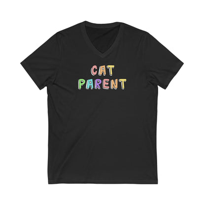 Cat Parent | Unisex V-Neck Tee - Detezi Designs-11121954999308033679