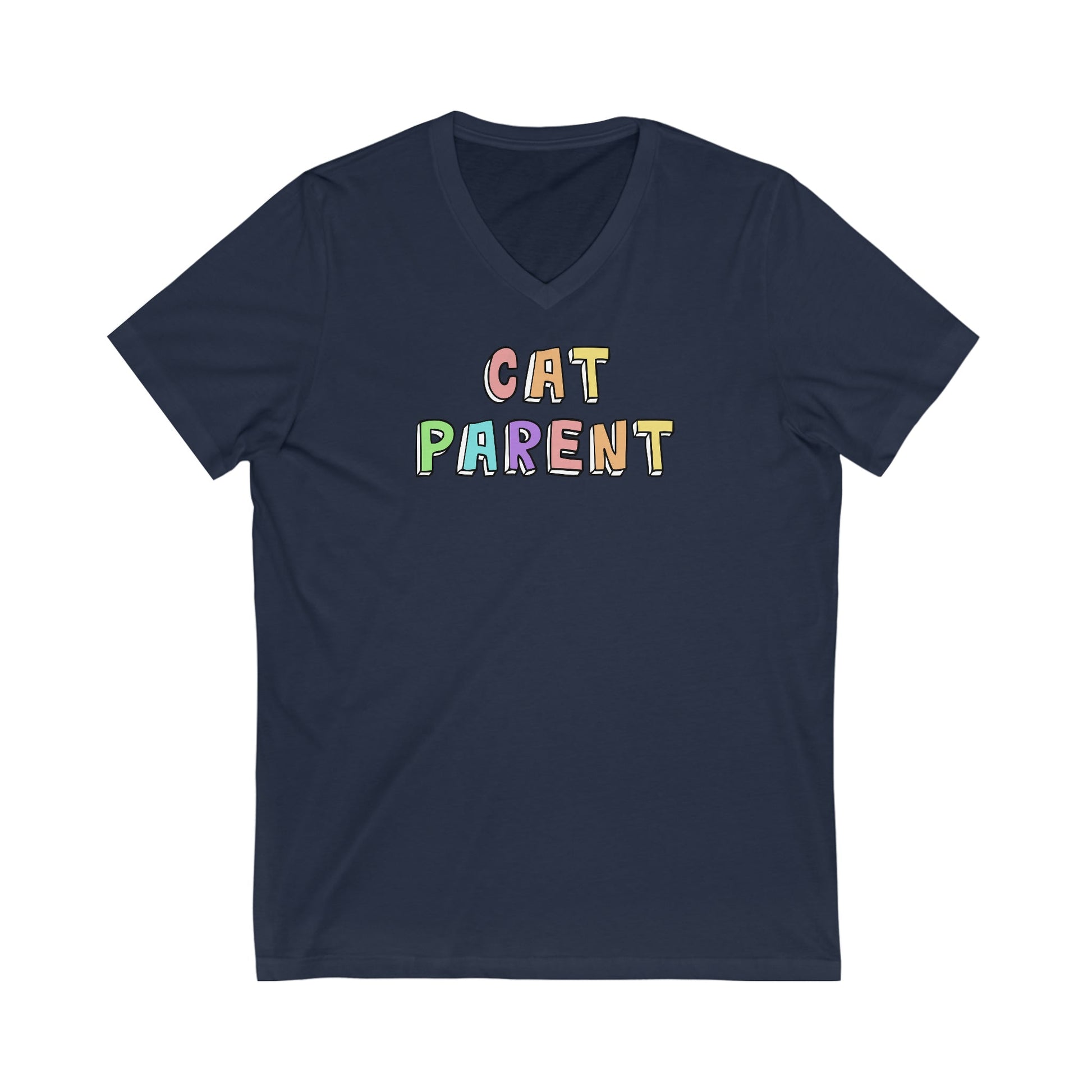 Cat Parent | Unisex V-Neck Tee - Detezi Designs-49218213916033182748