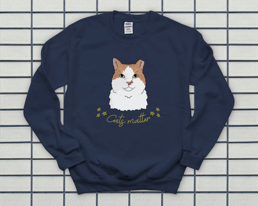 Cats Matter | Crewneck Sweatshirt - Detezi Designs-16311613610721275658