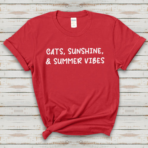 Cats, Sunshine, And Summer Vibes | Text Tees - Detezi Designs-25796814755237850641