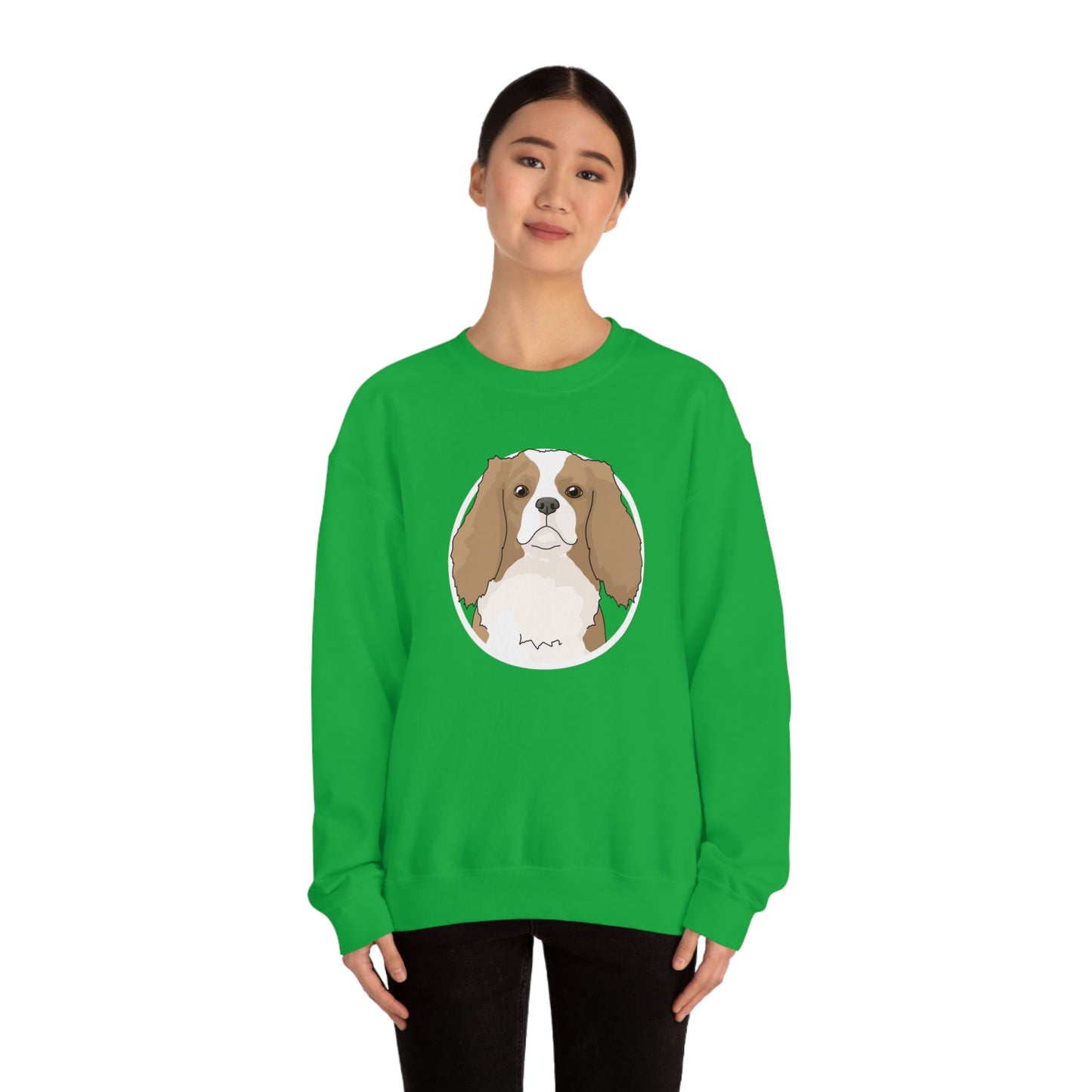 Cavalier King Charles Spaniel Circle | Crewneck Sweatshirt - Detezi Designs-25275810786469696638