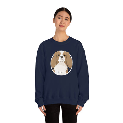 Cavalier King Charles Spaniel Circle | Crewneck Sweatshirt - Detezi Designs-25275810786469696638