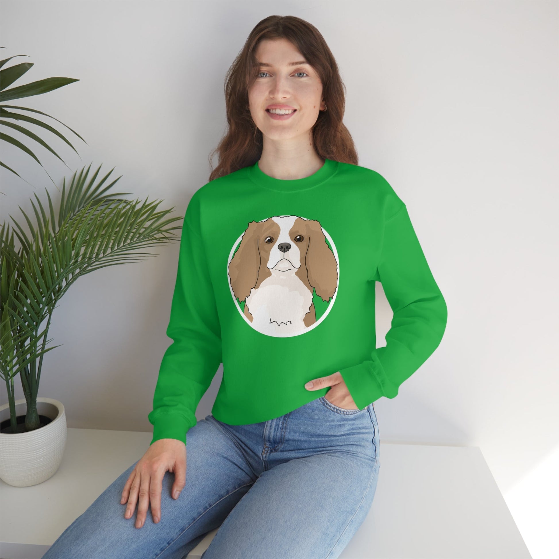 Cavalier King Charles Spaniel Circle | Crewneck Sweatshirt - Detezi Designs-25275810786469696638