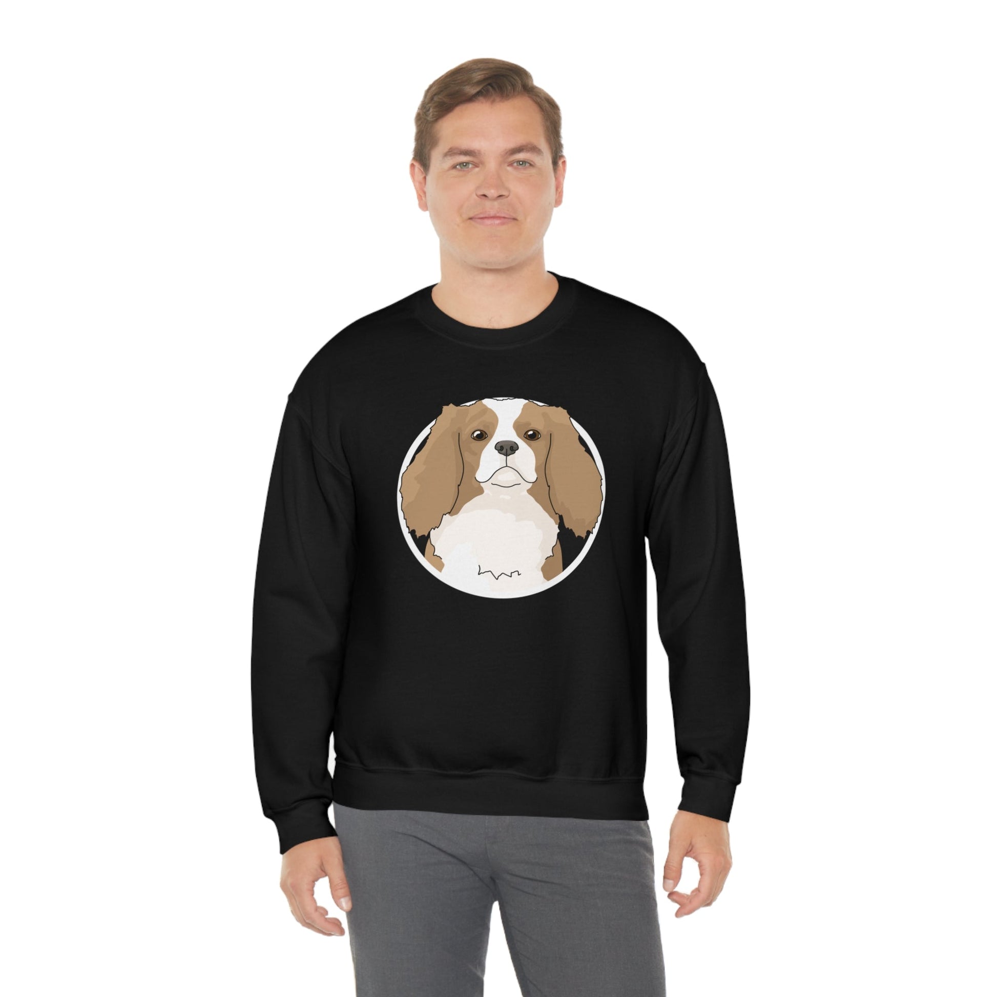 Cavalier King Charles Spaniel Circle | Crewneck Sweatshirt - Detezi Designs-25275810786469696638