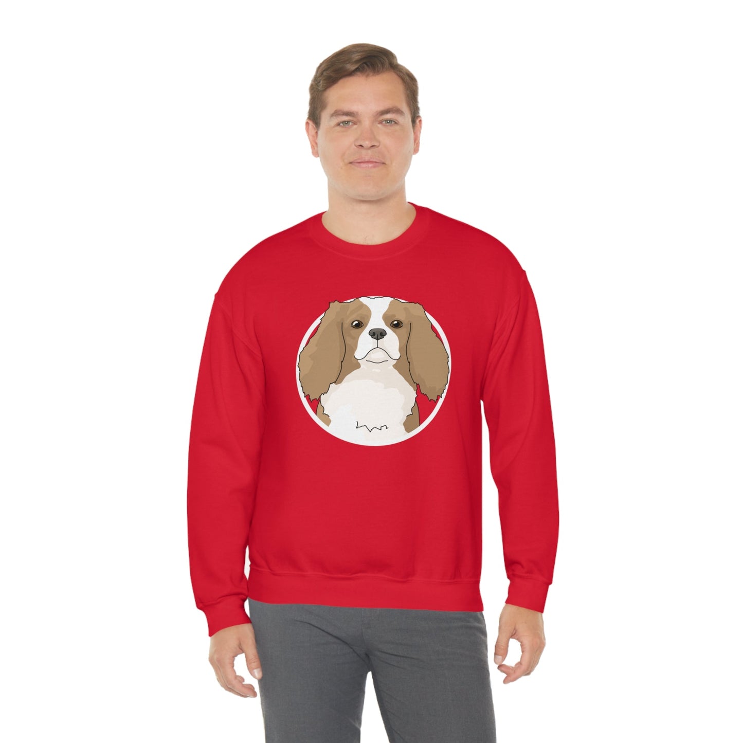 Cavalier King Charles Spaniel Circle | Crewneck Sweatshirt - Detezi Designs-25275810786469696638