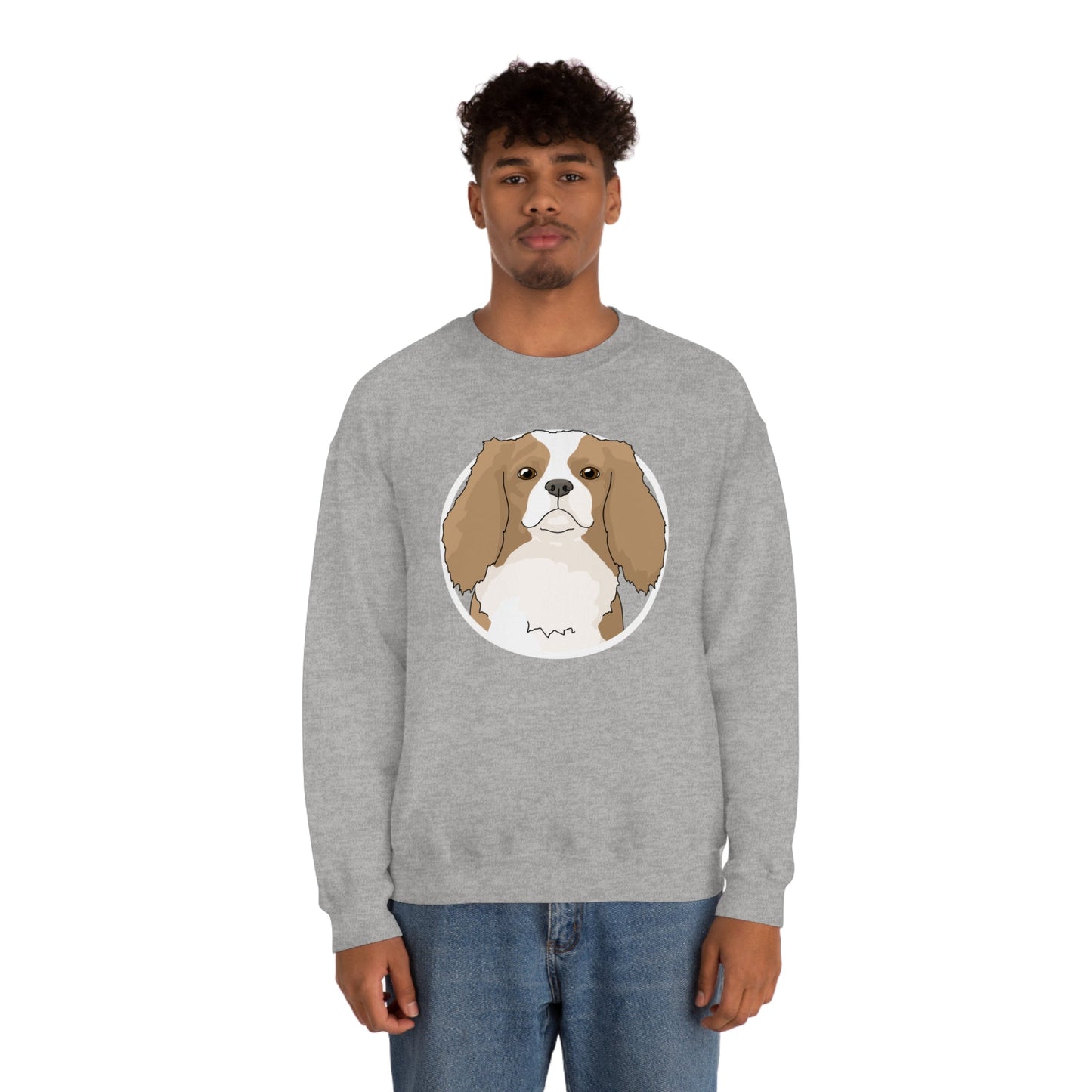 Cavalier King Charles Spaniel Circle | Crewneck Sweatshirt - Detezi Designs-25275810786469696638