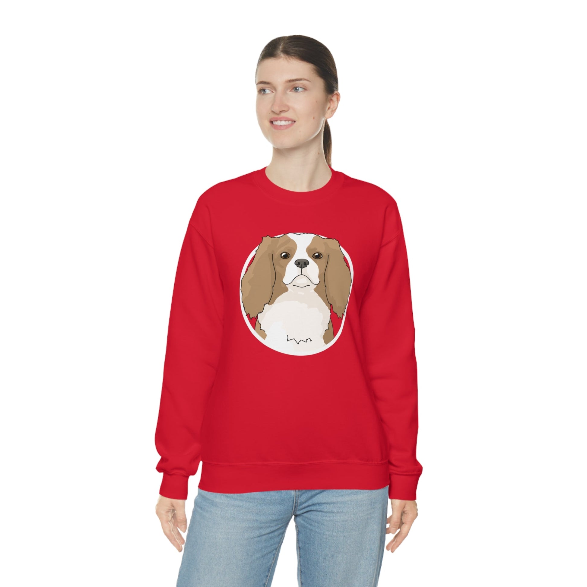 Cavalier King Charles Spaniel Circle | Crewneck Sweatshirt - Detezi Designs-25275810786469696638