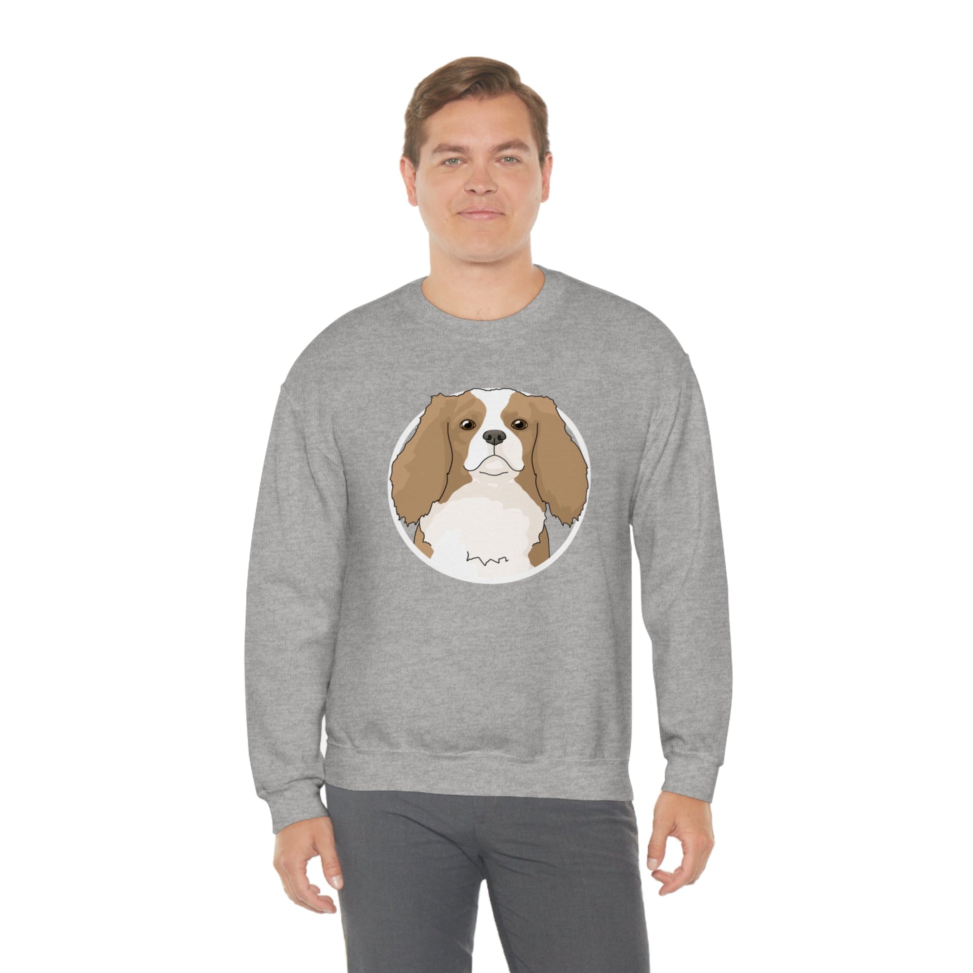 Cavalier King Charles Spaniel Circle | Crewneck Sweatshirt - Detezi Designs-25275810786469696638