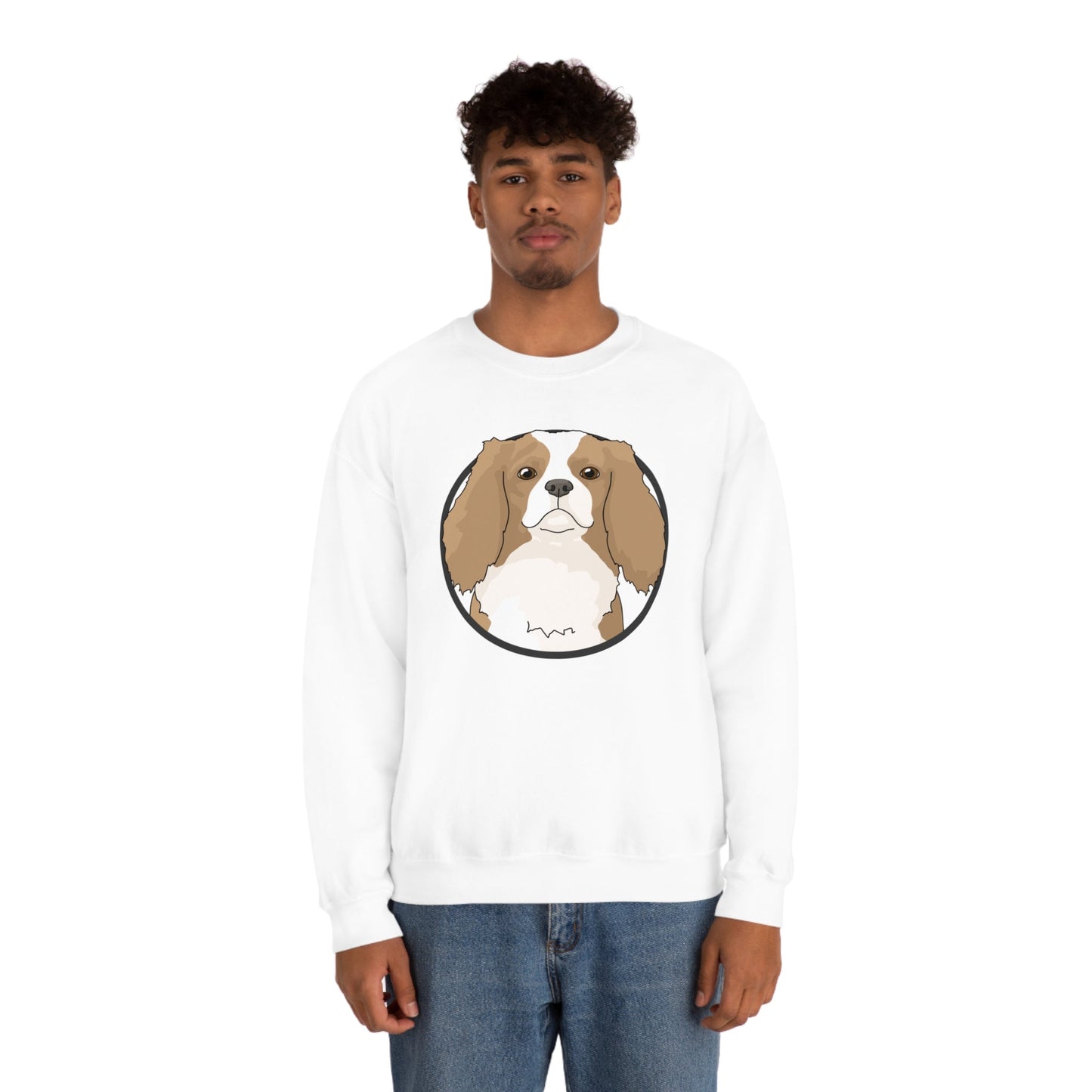 Cavalier King Charles Spaniel Circle | Crewneck Sweatshirt - Detezi Designs-25275810786469696638