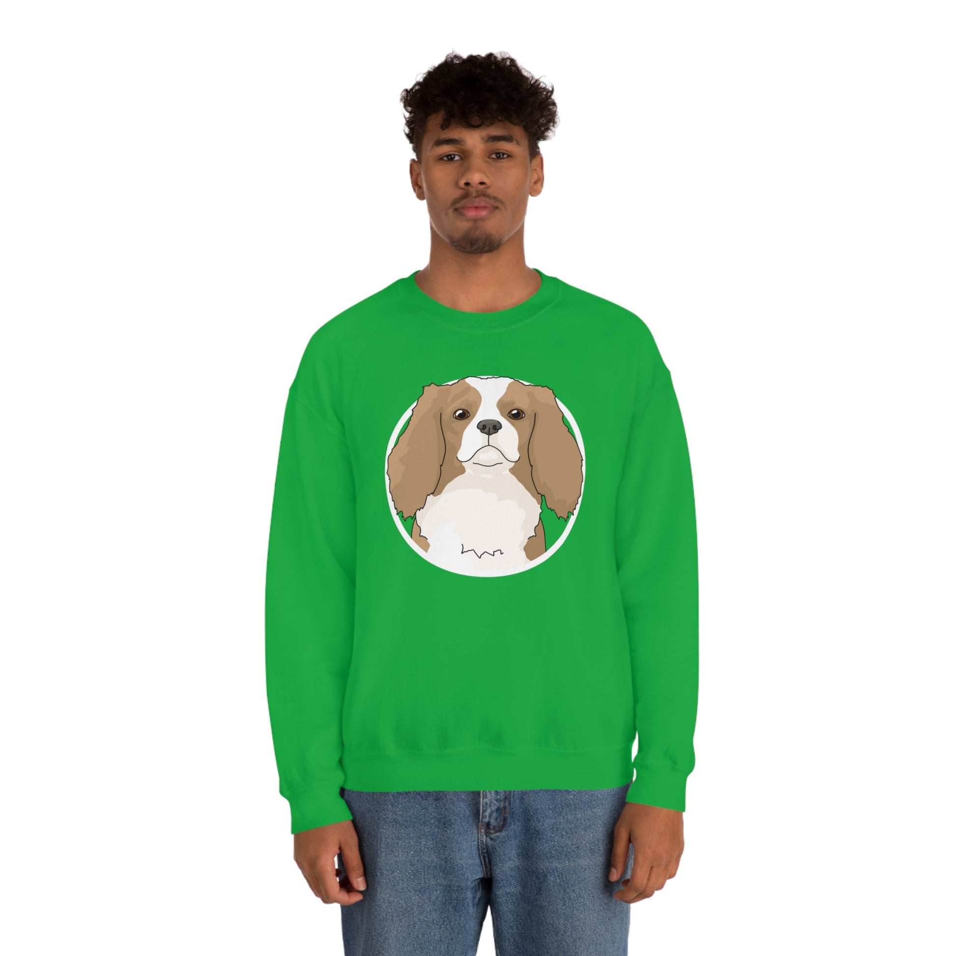 Cavalier King Charles Spaniel Circle | Crewneck Sweatshirt - Detezi Designs-25275810786469696638