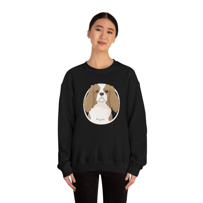 Cavalier King Charles Spaniel Circle | Crewneck Sweatshirt - Detezi Designs-25275810786469696638