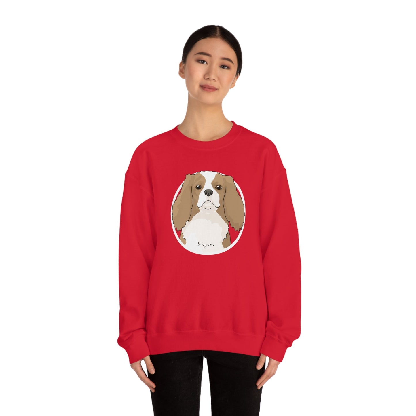 Cavalier King Charles Spaniel Circle | Crewneck Sweatshirt - Detezi Designs-25275810786469696638