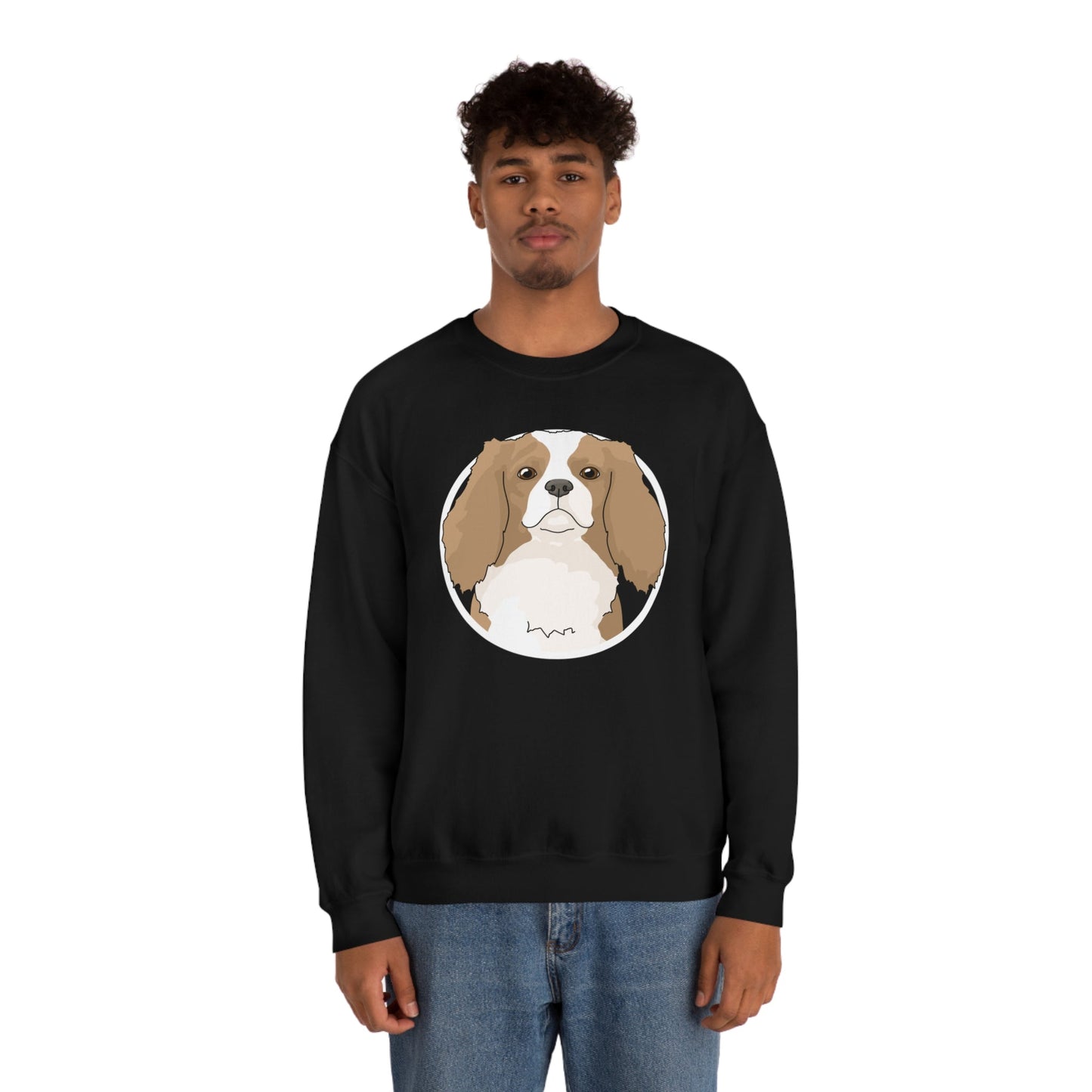 Cavalier King Charles Spaniel Circle | Crewneck Sweatshirt - Detezi Designs-25275810786469696638