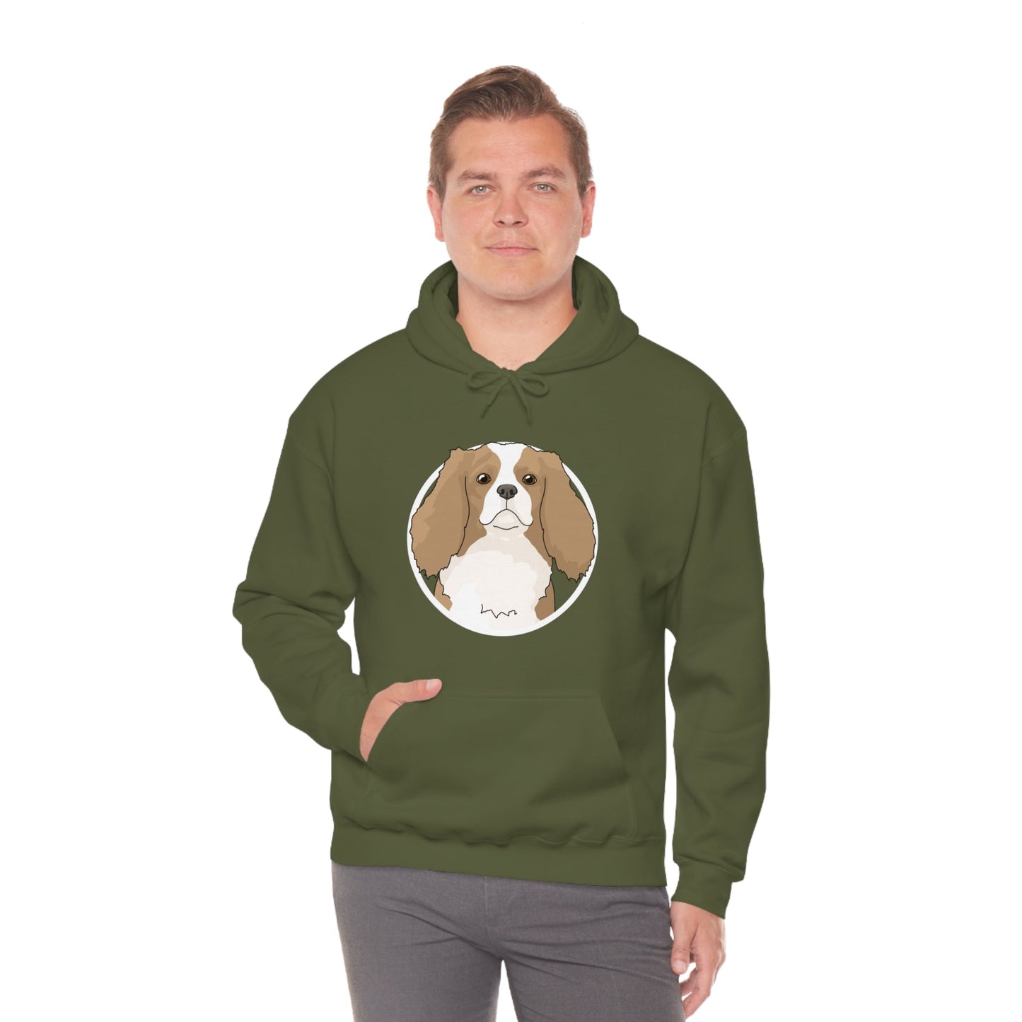 Cavalier King Charles Spaniel Circle | Hooded Sweatshirt - Detezi Designs-67108872580409593161