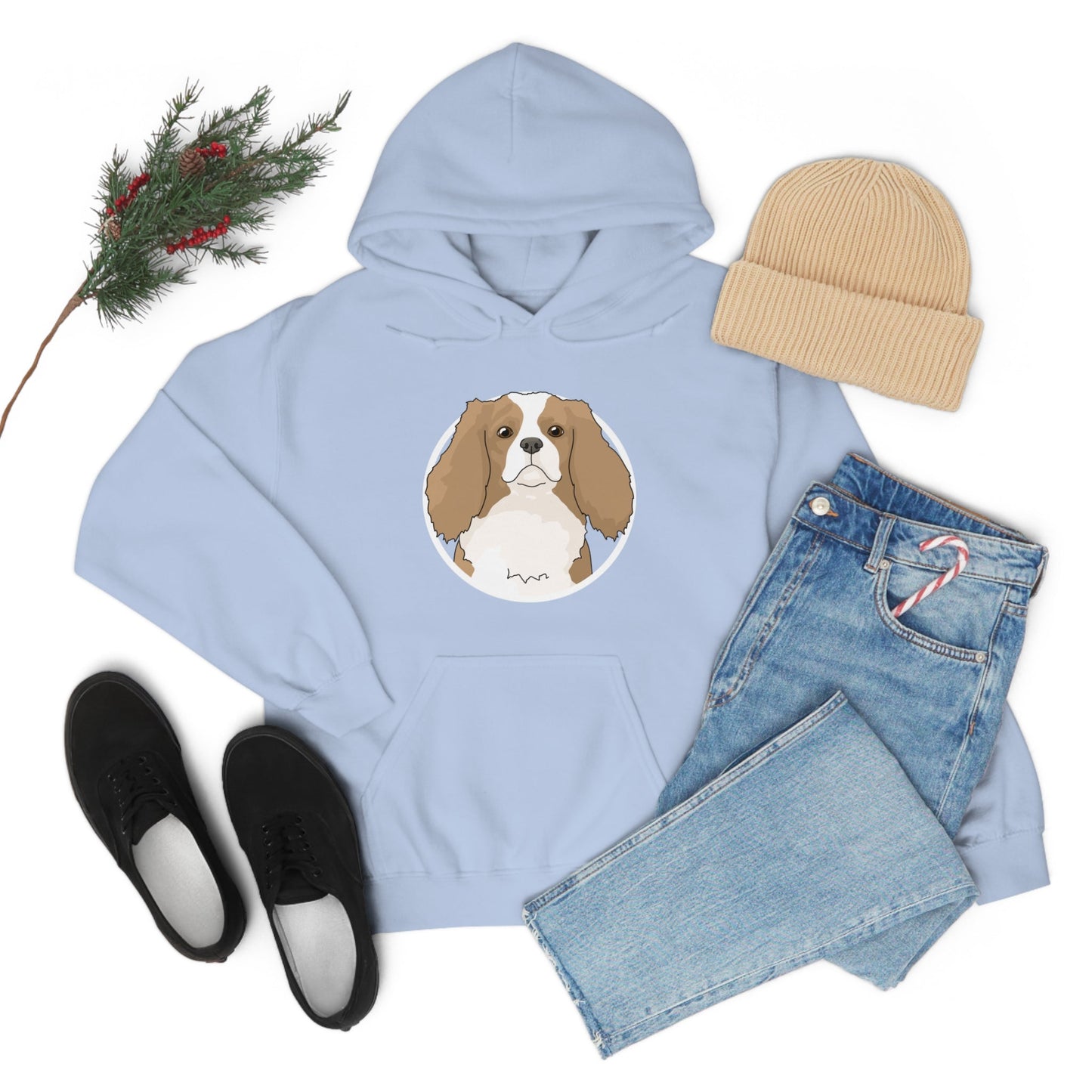 Cavalier King Charles Spaniel Circle | Hooded Sweatshirt - Detezi Designs-67108872580409593161