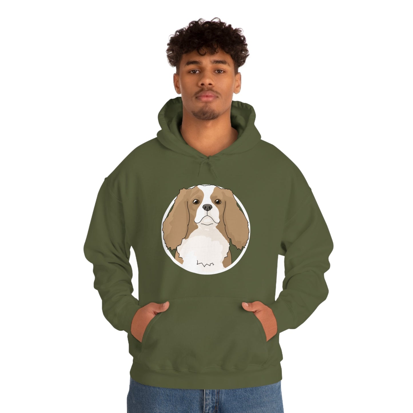 Cavalier King Charles Spaniel Circle | Hooded Sweatshirt - Detezi Designs-67108872580409593161