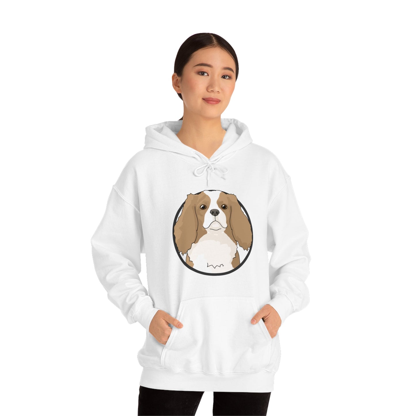 Cavalier King Charles Spaniel Circle | Hooded Sweatshirt - Detezi Designs-67108872580409593161