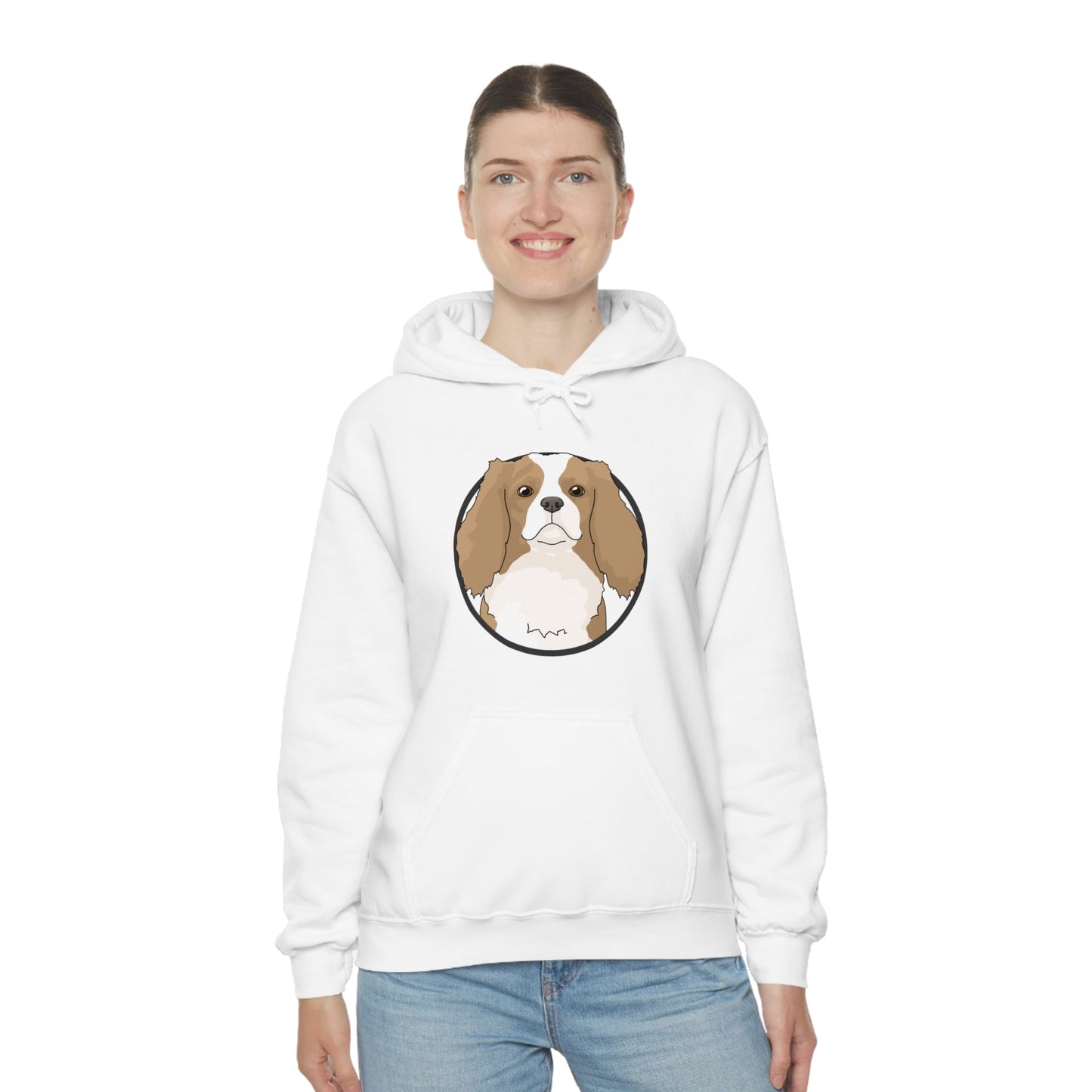 Cavalier King Charles Spaniel Circle | Hooded Sweatshirt - Detezi Designs-67108872580409593161